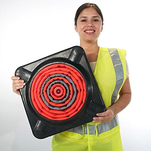 28" Lighted Collapsible Traffic Cone 2 Pack