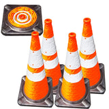 28" Lighted Collapsible Traffic Cone 4 Pack