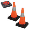 18" Lighted Collapsible Traffic Cone 2 Pack
