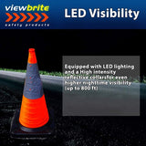 18" Lighted Collapsible Traffic Cone 2 Pack