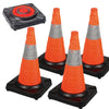18" Lighted Collapsible Traffic Cone 4 Pack